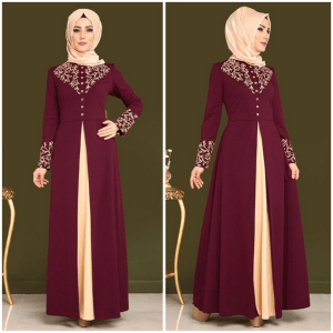 Modest Loose Foil Dress for a Gala Party