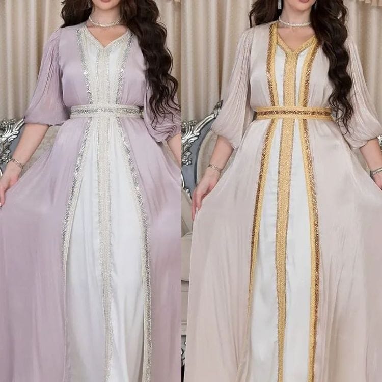 Morocco Party 3-Piece Abaya Dress Set